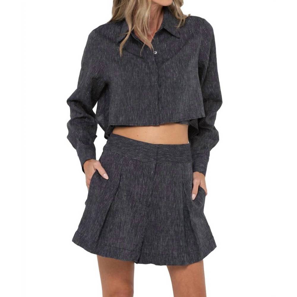 NEW JBQ marlow high waist short in midnight stripe